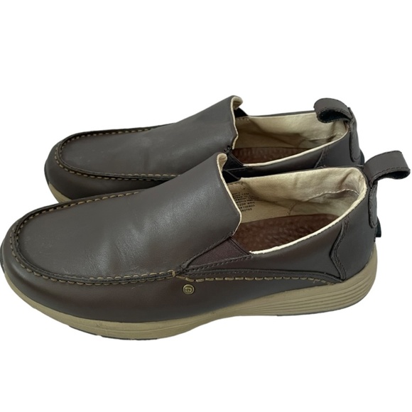 Duluth Trading Co Men's Size 10M Tower Hill Brown Leather Slip On Loafer Shoes - Picture 4 of 11